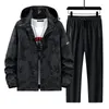 Men's Tracksuits 2024 Suit Luxury Hooded Zipper Jacket Pants Outfits Tracksuit 2 Piece Set Jogger Sport Coats Male Fall Clothes 8152