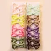 Hair Accessories 16Pcs/Lot Solid Color Ribbon Bows Baby Clips Small Colorful Bowknot Hairpin Barrettes Girls Headwear Kids