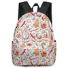 Backpack Christmas Gingerbread Man Snowman Student School Bags Laptop Custom For Men Women Female Travel Mochila