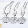 Ожерелья с подвесками, классическое ожерелье с головой шейха и веревочной цепочкой шириной 4 мм для ювелирных изделий унисекс