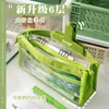 Strati bellissimi sacchetti per matite Organizzatore trasparente di cancelleria per studenti alla moda multiuso