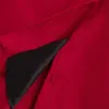 KONDALA Vintage Chic Red Velvet Oversized Blazers Women Long Sleeve V Neck Pockets Jackets Fashion Office Lady Outwears 240130