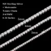 Miami Cuban Link Chain Jewelry Hip Hop Bracelet 925 Sterling Silver Vvs Moissanite Tennis Chain Custom Real Diamond 3mm Necklace