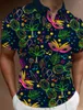 Men's Polos Polo Shirt Mardi Gras Festive Pattern Button Up Breathable Quick Dry Summer Casual Mesh Fabric Short Sleeve Tops