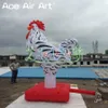 wholesale Good Selling 3m H 10ft high Painting Animal Model Inflatable Rooster Cock With Crest And Base For Openning And Promotion