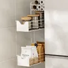 Portaoggetti da cucina Frigorifero Supporto da parete con aspirazione magnetica Scaffale per condimenti estraibile a fessura stretta Ripiani laterali Acciaio al carbonio