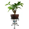 Ganchos mini bancada planta suporte de metal vaso decorativo vaso de flores rack interior ao ar livre suporte