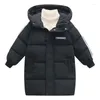 Down Coat Winter Children's Cotton Padded Jacket 2024 Thickened Long Sleeve Hooded For Boys And Girls