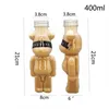 Su Şişeleri 400-700ml Karikatür Bearbrick Şişesi Kawaii Plastik İçme Bardakları Tırnak Sanatı DIY Mücevher Ayı Depolama Damlası Teslimat Ev G OTV37