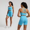 Yoga outfit Shinbene Super Cloud Sexy Women Sports Bra Crisscross Back Medium Support med avtagbara koppar