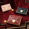 5-piece 3-color cardboard pure paper candy box wedding gift box DIY folding packaging bag birthday party decoration box 240205