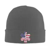 Berets EMS Paramédico Estrela da Vida Bandeira Americana Chapéu de Malha para Mulheres Homens Gorros Outono Inverno Chapéus Hip Hop Cap