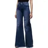 Damesbroeken Jeans met hoge taille en wijde pijpen Slim Fit Hoorn Nauwsluitend Dames Retro Grote maat 4XL