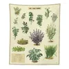 Tapisseries botanicales de fleurs sauvages mures mur suspendues fleur saguaro hippie boho tapis décoration intérieure