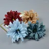 Fleurs décoratives 9 couleurs 15cm soie artificielle orchidée pivoine têtes de fleurs pour couvre-chef de mariage décor bricolage bouquet chapeau accessoires de chaussures flore