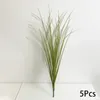 装飾的な花5束小麦草玉ねぎプラスチック植物人工花のアレンジメントフェイクホームウェディングデコレーション60cmの長さ