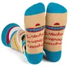 Женские носки мужские забавные узорчатые платья в стиле фанк теленка милые слова дизайн забавные подарки для мужчин Рождественский подарок