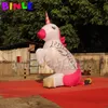 5 MH (16,5 ft) med flytande grossisthändelse färgglad jätte uppblåsbar enhörning anpassad parad hästdjur med horn luftat för reklam