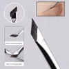 Uppgradera Blade Eyeliner Brush Ultra Thin Fin Vinkel Flat Eyebrow Borste under ögonen Place Makeup Brush Exakt Detaljborste