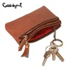 Shoulder Bags Retro Men's Leather Wallet Small Mini Card Holder Male Coin Bag Soft Cowhide Casual Zipper Purse Quality Money Clips