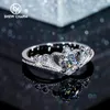 Cluster Ringen Moissanite Ring Koningin Kroon S925 Sterling Zilver 18K Verguld Voorstel Fijne Sieraden Voor Vrouwen Bruiloft Cadeau