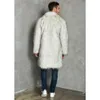 Fur Jacket Mens Coat Medium Length Patchwork Long Artificial Thickened IK2N