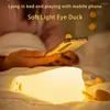 Veilleuses LED enfants lumière rechargeable Silicone Squishy canard lampe enfant vacances cadeau dormir créatif chambre décor de bureau