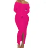 Ethnic Clothing African Dresses For Women Arrival Elegant Boat Neck Sexy Long Sleeve Tight Maxi Dress Robe Nigeria Turkey Africa Clothes