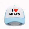 Ballkappen Mode Hüte Ich liebe milf Baseball Cap Sommer Männer Frauen verstellbare Schnappschreien Dad Hut Hut