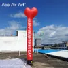 wholesale Inflatable Air 5m 16.4ft high Dancers Sky Heart Wind Heart Dancer Eye Catcher Decoration For Valentines Day