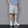 Men's Shorts Solid Color Breathable Men Summer Casual Straight Leg Lounge Sweat Male Black Mens Oversize