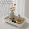 Desktop Wooden Storage Tray Entrance Key Decoration Dressing Table Aromatherapy Perfume Cosmetic Storage Tray Kitchen Storage 240125