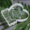 Party Favor 15th/20th Anniversary Present till sin K9 Crystal Love Heart Sculpture Keepsake Gifts hustru HIM Make