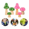 Decorazioni da giardino 6 pezzi Mini scultura di funghi in legno Adorabili ornamenti per vasi di fiori in miniatura