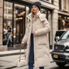 Doudoune en coton longue Parkas femmes automne hiver 2023 coréen Streetwear coupe-vent épais chaud doudoune à capuche grandes poches 240125