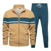 Tute da uomo 2024 Autunno Inverno Uomo Set Giacca a maniche lunghe e pantaloni Due pezzi Casual Tuta da uomo Sport Moda Outfit Abbigliamento