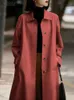 ZANZEA Korean Women Trench Fashion Solid Button Midi Coats Spring Vintage Long Sleeve Thin Coats Elegant Office OL Jackets 240202