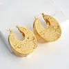 Zeadear Jewelry Flower Hoop earrings for Luxury Ear Drop銅彫刻レトロゴールドメッキジュエリーパーティーウェディングギフト240124