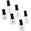 Storage Bottles 5PCS Clear Glass Nail Polish Bottle With Brush Empty Cosmetic Containers Refillable Art Travel Portable Vials