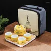 Teaware Sets Ceramic Tea Set Maker Teapot Porcelain Gongfu Portable Cup For 360 ° Rotation