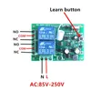 Télécommandes 433 MHz Universal Wireless Control Switch AC 85 V - 250 V 110 V 220 V 2CH Module récepteur de relais et commandes RF 433 MHz