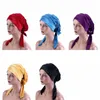 Abbigliamento etnico Berretto turbante africano Velluto Morbido Donna Tinta unita Sciarpa accogliente Avvolgere i capelli Protezione chemio Hijab musulmano