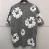 Men's T-Shirts Vintage Puff Print Cotton Printing T shirt Men Women Quality Heavy Fabric Tee Oversize Tops Short Sleeve