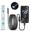 Android Endoscope Camera 5.5MM 7MM Mini Lens 3IN1 Tpye-c Micro USB Car Inspection Borescope 6LEDs Waterproof For Phones PC