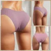 Calcinha feminina 3 pçs/set v-cintura sólida roupa interior invisível feminino macio confortável briefs para senhoras moda lingerie elasticidade