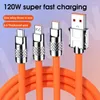 I 1 120W Fast Charging Cable Micro USB Type-C Flera port mobiltelefonkablar för Xiaomi 13 Samsung iPhone 14