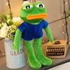 Creative 50-90cm Cute Magic Expression Pepe The Frog Sad Frog Plush 4chan Meme Toys Stuffed Animal Dolls for Kids Lovely Gift 240202