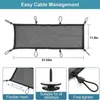 Under Desk Cable Management Net Table Cord Mesh Organizer Flexible Wire Hiders Reusable Durable 70X30cm 240125