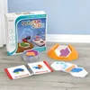 Gemälde (keine Box) 100 Herausforderungs-Farbcode-Puzzlespiele Tangram-Puzzlespielbrett Kinder Kinder entwickeln Spielzeug für logische räumliche Fähigkeiten