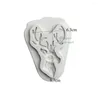 Baking Moulds Deer Head Silicone Cake Mold Fondant Molds Decorating Tools Chocolate Gumpaste Soap Christmas